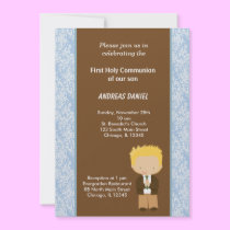 Damask Holy Communion invitations