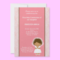 Damask Holy Communion invitations