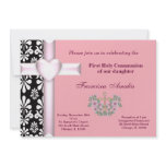 Damask Holy Communion invitations