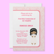 Damask Holy Communion invitations