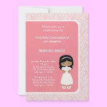Damask Holy Communion invitations