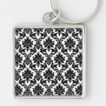 Damask home decor key chains