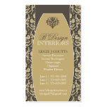 Damask Interior Decorator Business Cards