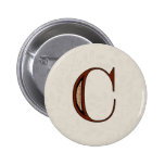 Damask Letter C - Red Pin