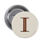 Damask Letter I - Red Buttons