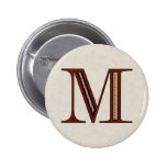 Damask Letter M - Red Pins