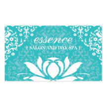 Damask Lotus Day Spa Business Cards