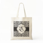 Damask Monogram Bridesmaid Tote bags