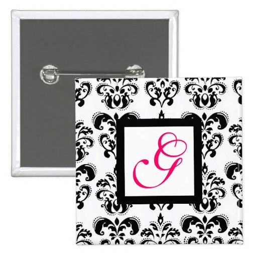 DAMASK MONOGRAM,pink fuchsia
