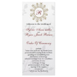 Damask MONOGRAM Wedding program rack cards