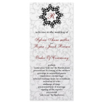Damask MONOGRAM Wedding program