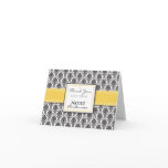 Damask Pattern Custom Thank You Card (yellow)