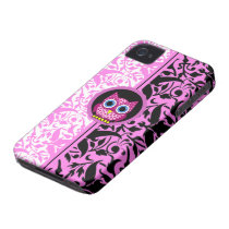 damask pattern owl iphone 4 cover
