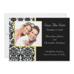 Damask Photo Save The Date Announcement invitations