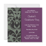 damask purple; bachelorette
