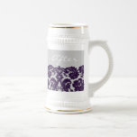 Damask Purple Wedding Coffee Mugs