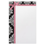 Damask & ribbon Stationery