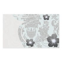 damask roses light blue and black.ai rectangular sticker