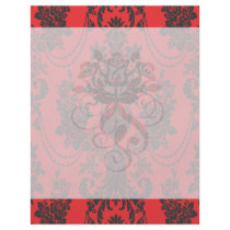 damask roses red and black.ai personalised flyer