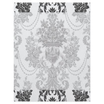 damask roses white and black personalised flyer