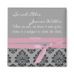 damask save the date magnet