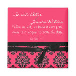 damask save the date magnet