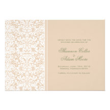 damask save the date personalized invitation