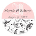 Damask Stickers Monograms Gifts Seals
