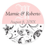Damask Stickers Monograms Gifts Seals