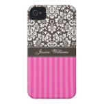 Damask & Stripes iPhone 4 Case
