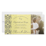 Damask Swirls Lace Butter Thank You Photo Card photo cards