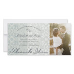 Damask Swirls Lace Dream Thank You Photo Card photo cards