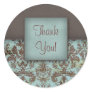 Damask Thank You Stickers