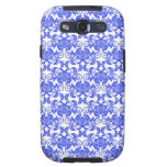 Damask vintage blue and white girly floral pattern