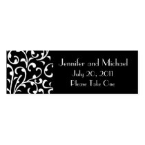 Damask Wedding Favour Gift Tags Business Card Template