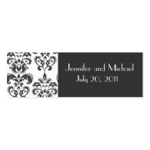 Damask Wedding Favour Gift Tags Business Card