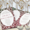 Damask Wedding Invitation Brown -Choose BackGround cards