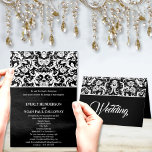Damask Wedding Invitation - -Yellow Bow cards