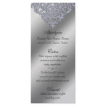 Damask Wedding Menu Cards Sparkle Xmas