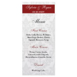 Damask Wedding Menus Personalized Rack Card