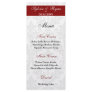 Damask Wedding Menus Personalized Rack Card