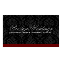 Damask Wedding Planner Business Card