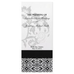 Damask Wedding Program- Black & White Wedding rack cards