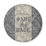 Damask Wedding Save the Date Magnets