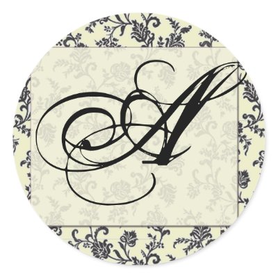 Damask wedding seals sticker by aslentz