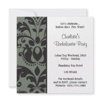 damask white; bachelorette
