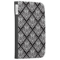 Damask White on Black caseable cases