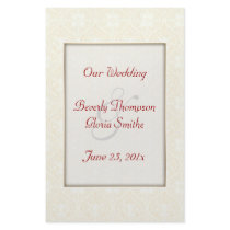 Damask White WEDDING Program