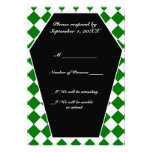 Damier Ivory (Green) RSVP Card Personalized Invites