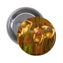 Danaides by JW Waterhouse, Vintage Victorian Art Pin
